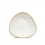 Churchill Stonecast Barley White Triangle Shallow Bowl 8 1/4inchX8 1/4inch