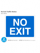 No Exit, Wall Mounted, 400x300mm.