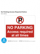 No Parking Access Required, Wall Mounted, 400x300mm.