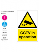 CCTV In Operation, Self-Adhesive Vinyl, 150x200mm.