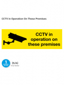 CCTV In Operation On Premises, Self-Adhesive, 300x100mm.