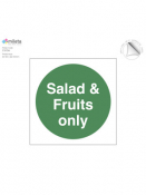 Salad & Fruits Only - Fridge Sticker - 100x100mm