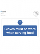 Gloves Must Be Worn When Serving Food Notice