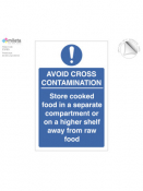 Avoid Cross Contamination Food Storage Notice - 200x300mm