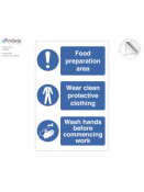Food Prep Area/Wear Protective Clothing/ Wash Hands
