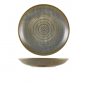 Terra Porcelain Matt Grey Deep Coupe Plate 25cm