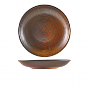 Terra Porcelain Rustic Copper Deep Coupe Plate 25cm