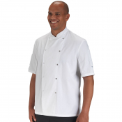 Short Sleeve Chefs Jacket with CoolMax White XS
