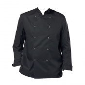 AFD Long Sleeve Chefs Jacket with CoolMax Black Large