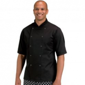 Dennys Chef Jacket Short Sleeve Black XL