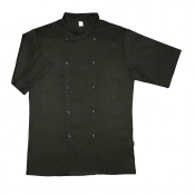 Dennys Chef Jacket Short Sleeve Black Large