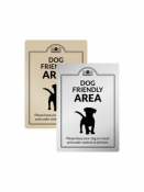A4 Silver Dog Friendly Area, Interior Rigid Sign.
