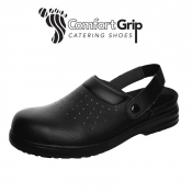 Comfort Grip Chef Shoe with Perforated Upper Black (UK9/EU43)
