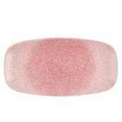 Raku Pink Quartz Chefs Oblong Plate 13 7/8X7 3/8inch