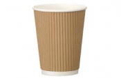 Coffee Cup Rippled Kraft (PE Lined) 8oz x500