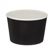 Soup Pot Ripple Black (PE Lined) 16oz 114mm x500