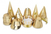 Premiere Gold Adult Party Hats x50