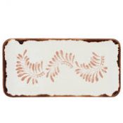 Dudson Harvest Mediterranean Terracotta Organic Coupe Rect Platter 13 3/4X6 1/4inch