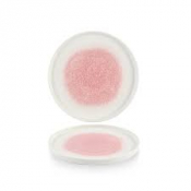 Raku Pink Quartz Walled Plate 10 2/8inch