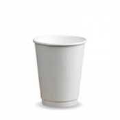 Coffee Cup Double Walled Smooth White 12oz x500