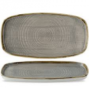 Stonecast Grey Oblong Chefs Plates 12 5/8X7 1/4inch