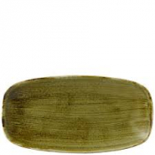 Churchill Stonecast Plume Olive Chefs Oblong Plate 13 7/8X7 3/8inch