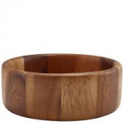 Acacia Wood Straight Sided Bowl 16cm