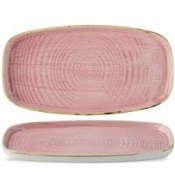 Stonecast Petal Pink Oblong Chefs Plates 12 5/8X7 1/4inch