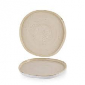 Stonecast Nutmeg Cream Organic Walled Plate 8 1/4inch