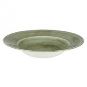 Churchill Stonecast Patina Burnished Green Profile Wide Rim Bowl Large 11inch