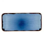 Dudson Harvest Indigo Organic Coupe Rect Platter 13 3/4X6 1/4inch