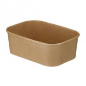Salad Bowl Rectangular Kraft (PE Lined) 750ml x300