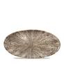 Churchill Stone Zircon Brown Oval Chefs Plate 13 3/4X6 3/4inch