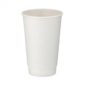 Coffee Cup Double Walled Smooth White 16oz x500