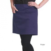 Dennys Short Bar Apron with Pocket Purple