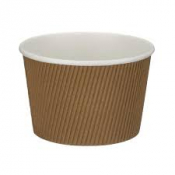 Soup Pot Ripple Kraft (PE Lined) 16oz 114mm x500