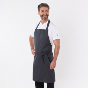 Dennys Bib Apron With Adjustable Halter - (No Pocket) Grey Storm