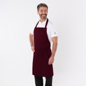 Dennys Bib Apron With Adjustable Halter - (No Pocket) Claret