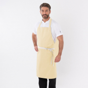 Dennys Bib Apron With Adjustable Halter - (No Pocket) Ivory