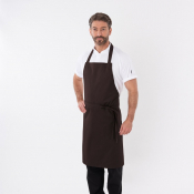 Dennys Bib Apron With Adjustable Halter - (No Pocket) Peat Brown