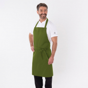 Dennys Bib Apron With Adjustable Halter - (No Pocket) Light Olive