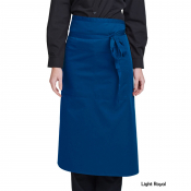 Dennys Bistro Apron with Pocket Light Royal Blue