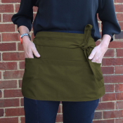 Dennys Money Pocket Apron Olive Green