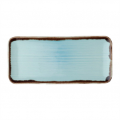 Dudson Harvest Turquoise Organic Coupe Rect Platter 13 3/4X6 1/4inch