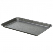 Galvanised Steel Tray 31.5x21.5x2cm Hammered Silver