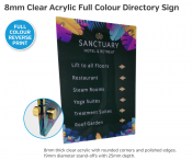 Flat Top Directory Sign Blank W Header (5 Line), 600x420mm