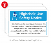 Highchair Use Safety Notice - Pack 5