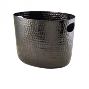 Black Aluminium Hammered Wine Bucket 30.5cm