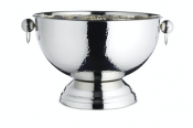 BarCraft Hammered Stainless Steel Champagne Bowl