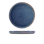 Terra Porcelain Aqua Blue Low Presentation Plate 25cm